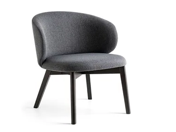 TUKA - Fabric easy chair with beech legs by Connubia