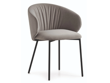 TUKA SOFT - Upholstered fabric chair with metal legs by Connubia