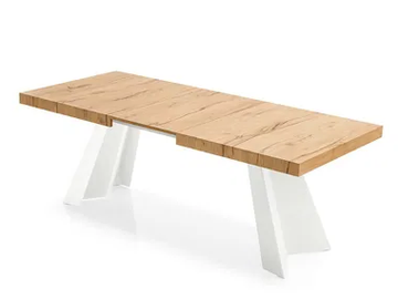 WINGS - Extending melamine table with metal frame by Connubia