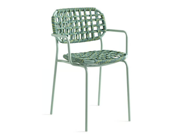YO! - Garden chair with armrests woven in polypropylene by Connubia