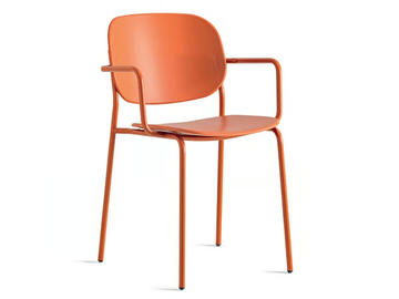 YO! - Stackable polypropylene chair with armrests by Connubia