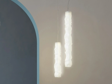 BAGGY VERTICAL - Polycarbonate pendant lamp by Contardi