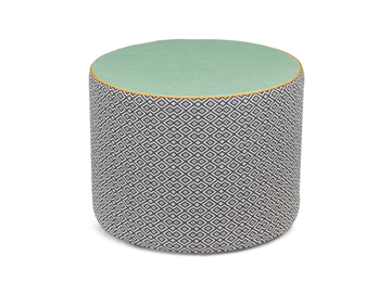 CALYBABU - Round fabric garden pouf by Contardi