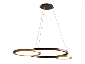 ECLISSE 2.0 - LED wooden pendant lamp by Contardi