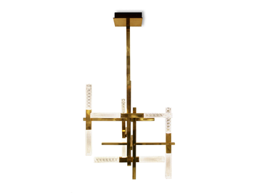 MIKADO - LED brass pendant lamp by Contardi
