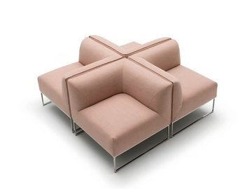MELL - Sectional fabric sofa by Cor