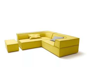 TRIO - Corner sectional fabric sofa by Cor