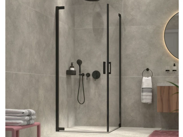 AVENUE - Corner glass shower cabin with hinged door by Coram