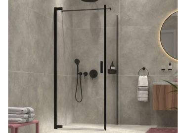 AVENUE - Corner glass shower cabin with hinged door by Coram