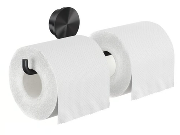 OPAL BRUSHED - Double stainless steel toilet roll holder by Coram