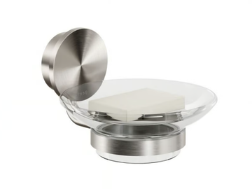 OPAL - Wall-mounted Glass and Stainless Steel soap dish by Coram