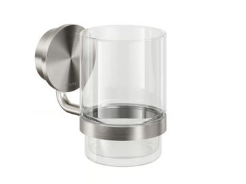 OPAL - Wall-mounted Glass and Stainless Steel toothbrush holder by Coram