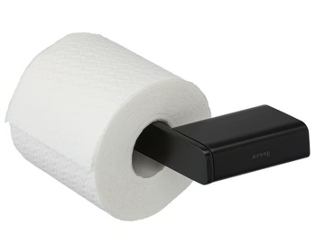 SHIFT BLACK - Metal toilet roll holder by Coram