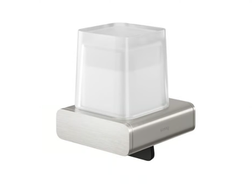 SHIFT - Wall-mounted Glass and Stainless Steel Bathroom soap dispenser by Coram