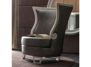 GAUDÌ - Leather armchair with armrests by CorteZari