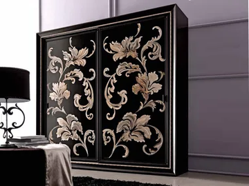GIUSY - Walnut wardrobe with sliding doors by CorteZari