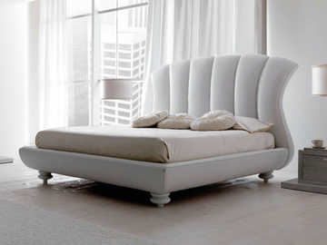 LEON - Leather double bed by CorteZari