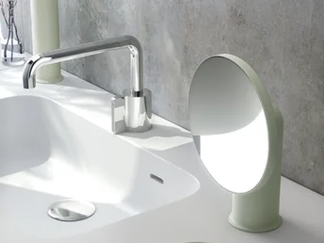 GEYSER - Round countertop shaving mirror by Cosmic