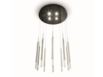 BELVEDERE - Steel and crystal pendant lamp by Costantini Pietro