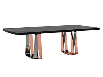 BEND - Rectangular wooden table by Costantini Pietro