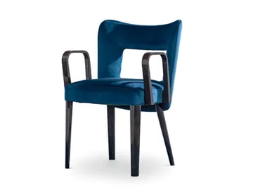 BESS - Velvet chair with armrests by Costantini Pietro