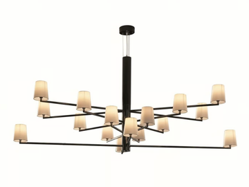 CULTURALE - Fabric and steel chandelier by Costantini Pietro