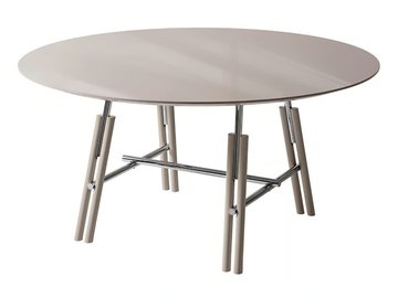 LINES - Round wooden table by Costantini Pietro