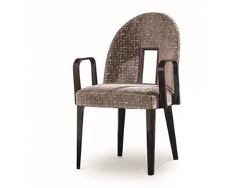 MUSA - Upholstered fabric chair with armrests by Costantini Pietro