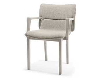NORA - Upholstered fabric chair with armrests by Costantini Pietro
