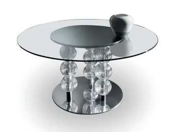 PASHA - Round glass table by Costantini Pietro