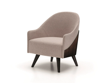 SHELL - Fabric armchair with armrests by Costantini Pietro