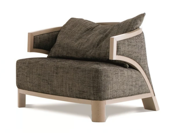 VILLA - Fabric armchair with armrests by Costantini Pietro