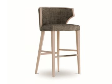 VILLA - High fabric stool with back by Costantini Pietro