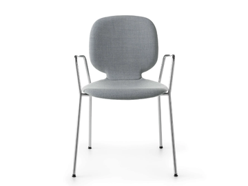 ALIS P 4L - Stackable upholstered chair with armrests by Crassevig