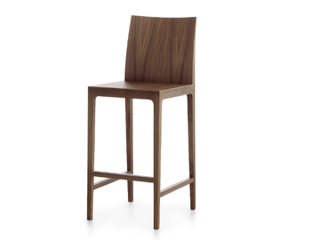 ANNA 65-82 CS - Wooden stool with back by Crassevig