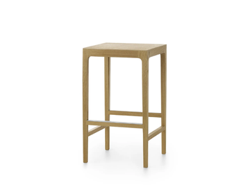 ANNA 65-82 SS - Wooden stool by Crassevig