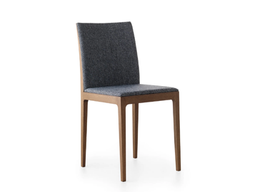ANNA R - Upholstered wooden chair by Crassevig