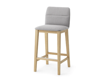 AURA 65-82 CS - High fabric stool with back by Crassevig