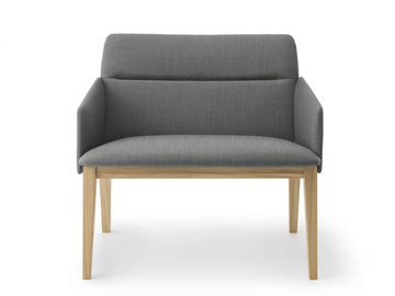 AURA LP 4W - Upholstered easy chair with armrests by Crassevig