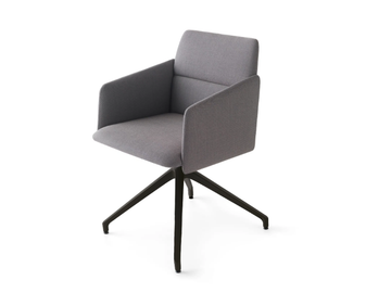 AURA P PB - Trestle-based upholstered office chair by Crassevig