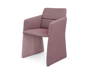 AURA PM - Fabric chair with armrests by Crassevig
