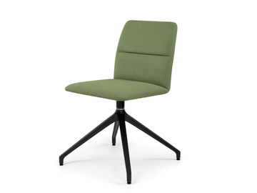 AURA R PB - Upholstered trestle-based chair with armrests by Crassevig