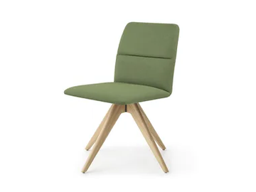 AURA R WP - Upholstered trestle-based fabric chair by Crassevig