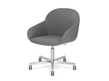 ELBA P SW - Swivel upholstered chair with 5-spoke base by Crassevig