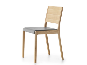 ESSE R - Upholstered beech restaurant chair by Crassevig