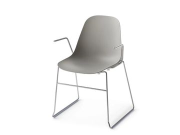 POLA LIGHT P SB - Stackable sled base polypropylene chair by Crassevig