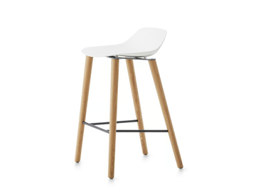 POLA LOW 65/4W - Polypropylene stool with footrest by Crassevig