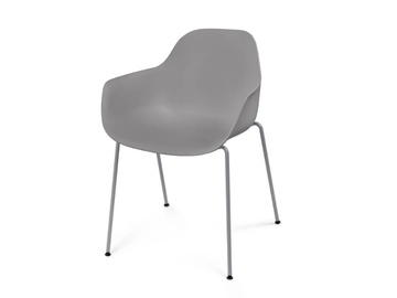 POLA ROUND P 4L - Polypropylene chair with armrests by Crassevig