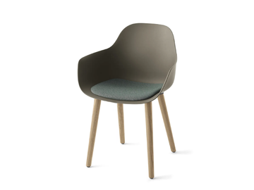 POLA ROUND P 4W - Polypropylene chair with armrests by Crassevig