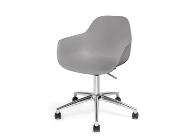 POLA ROUND P SW - Swivel polypropylene chair with 5-spoke base by Crassevig